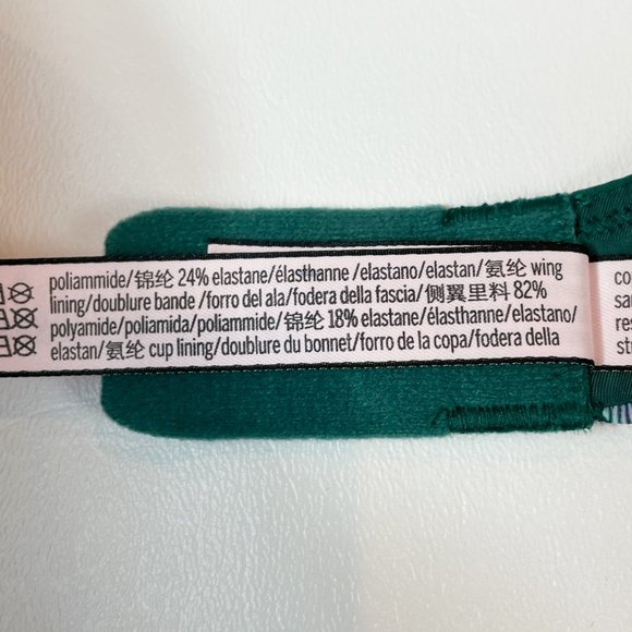 NWOT Victoria's Secret Bra 34B T-Shirt Lightly Lined Full Coverage Green Plaid - Picture 8 of 8